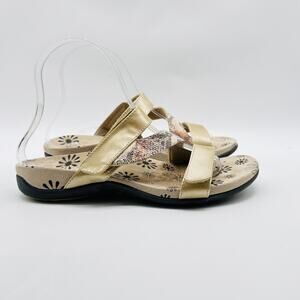 Vionic Gold and Black Women's Sandals